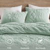 ChicFurnit Bedding Set Soft Jersey Knit Floral Comforter Set for All Season Comfort and Style, Green, 13.78"*17.72"*6.69" - 3 of 4