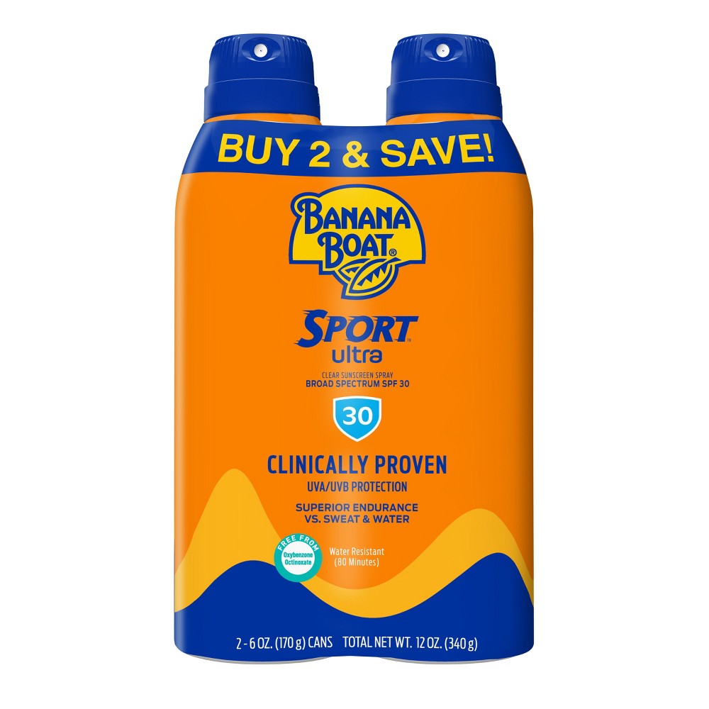 Photos - Sun Skin Care Banana Boat Ultra Sport Clear Sunscreen Spray - SPF 30 - 12oz/2pk