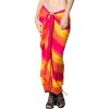 LA LEELA Women's Summer Beach Bikini Wraps Sarong Cover up Wrap Skirt Swimsuit Swimwear Cover Ups for Womens One Size Pink, Tie Dye Design - 3 of 4