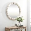 Coastal Wood Wall Mirror with Wrapped Rope Accents White - Olivia & May: Nautical Beach Decor, No Assembly Required - 2 of 4