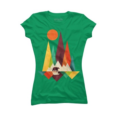Junior's Design By Humans Mountain Bear By radiomode T-Shirt