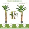 Artificial Banana Tree with Grey Planter, Faux Plant with 11 Banana Leaves for Home, Office or Indoor Decoration - 3 of 4