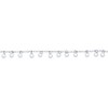 Bella Silver Sterling Silver Beaded Dangling Charms Anklet - White - 2 of 3