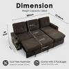 TiramisuBest 82" Oversized Upholstered Sofa Bed with Pull-Out Couch Bed & Adjustable, 3-Seater Convertible Sleeper Sofa for Apartment–Dark Gray - 4 of 4