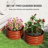 Set of 2 Raised Garden Bed, Metal Planter Box with Safety Edging, Easy-to-assemble Stock Tank - 4 of 4