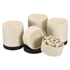 Unique Bargains Adjustable Anti-Slip Chair Table Round Furniture Risers 4 Set - 1 of 4