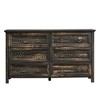 ALEXOUN Farmhouse 6 Drawer Storage Organizer Dressers,Wood Chest of Drawers,Modern TV Dresser for Bedroom,Living Room,or Office - 2 of 4