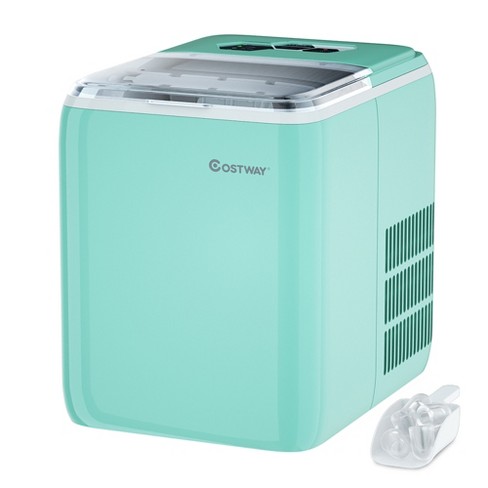 Costway Portable Compact Electric Ice Maker Machine Mini Cube 26lbs/day Sliver