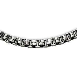 Black Bow Jewelry Men's Stainless Steel 8mm Circular Links Necklace 24 Inch - 1 of 4