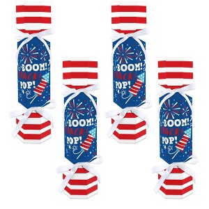 Big Dot of Happiness Firecracker 4th of July - No Snap Red, White and Royal Blue Party Table Favors - DIY Cracker Boxes - Set of 12 - 1 of 4