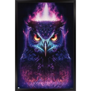 Trends International Wumples - Mystic Owl Framed Wall Poster Prints - 1 of 4
