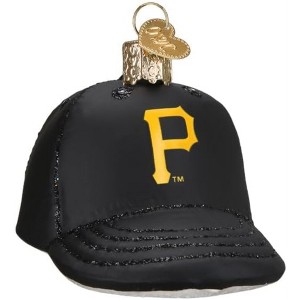 Old World Christmas Blown Glass Ornament for Christmas Tree, Pittsburgh Pirates Baseball Cap - 1 of 3