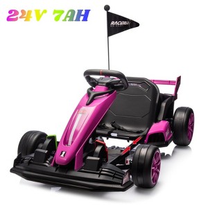 Jojoka 24V Kids Electric Go Kart Ride-On Car with Adjustable Seat, 7.5MPH Drift Kart, 7Ah Battery, for Boys Girls Ages 6-12, Max Load 135lbs - 1 of 4