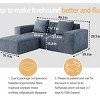 2-Seat Combination Modular Sofa, Oversized Sofa with 1 Ottoman, Flexible Sofa with Foam Filling and Corduroy Fabric-Coolbibila - 4 of 4