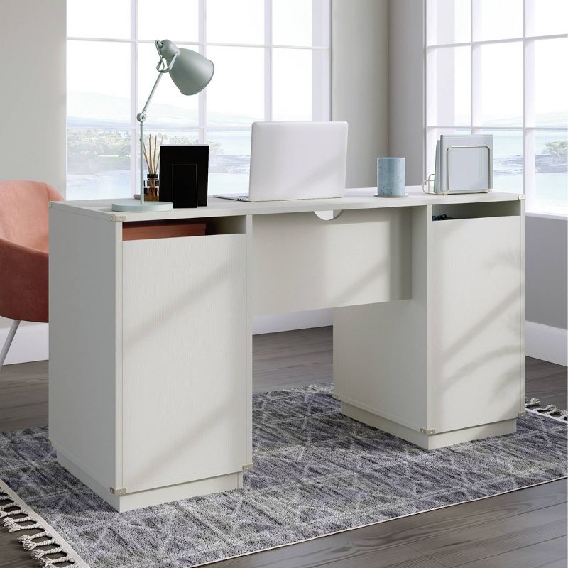 Vista Key 1Drawer Desk Misted Elm - Sauder: Coastal Style, File Storage, Adjustable Shelves, Laminated Surface, 4 of 9