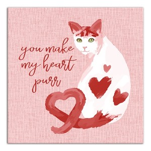 Creative Products You Make My Heart Purr 12 x 12 Canvas Wall Art - 1 of 4