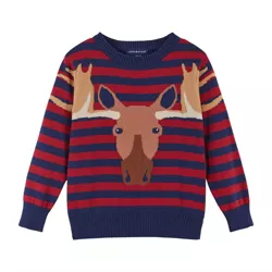 Andy & Evan Toddler Graphic Sweaters in Red, Size 5T