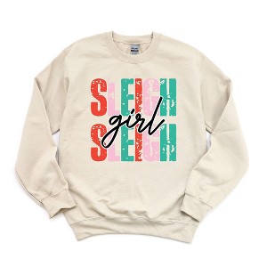 Simply Sage Market Women's Graphic Sweatshirt Sleigh Girl - 1 of 2