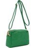 BEAFUP Triple Zip Small Crossbody Bag - Faux Leather Shoulder Bag with Gold Tone Hardware and Adjustable Strap - Zipper Closure for Everyday - 2 of 4
