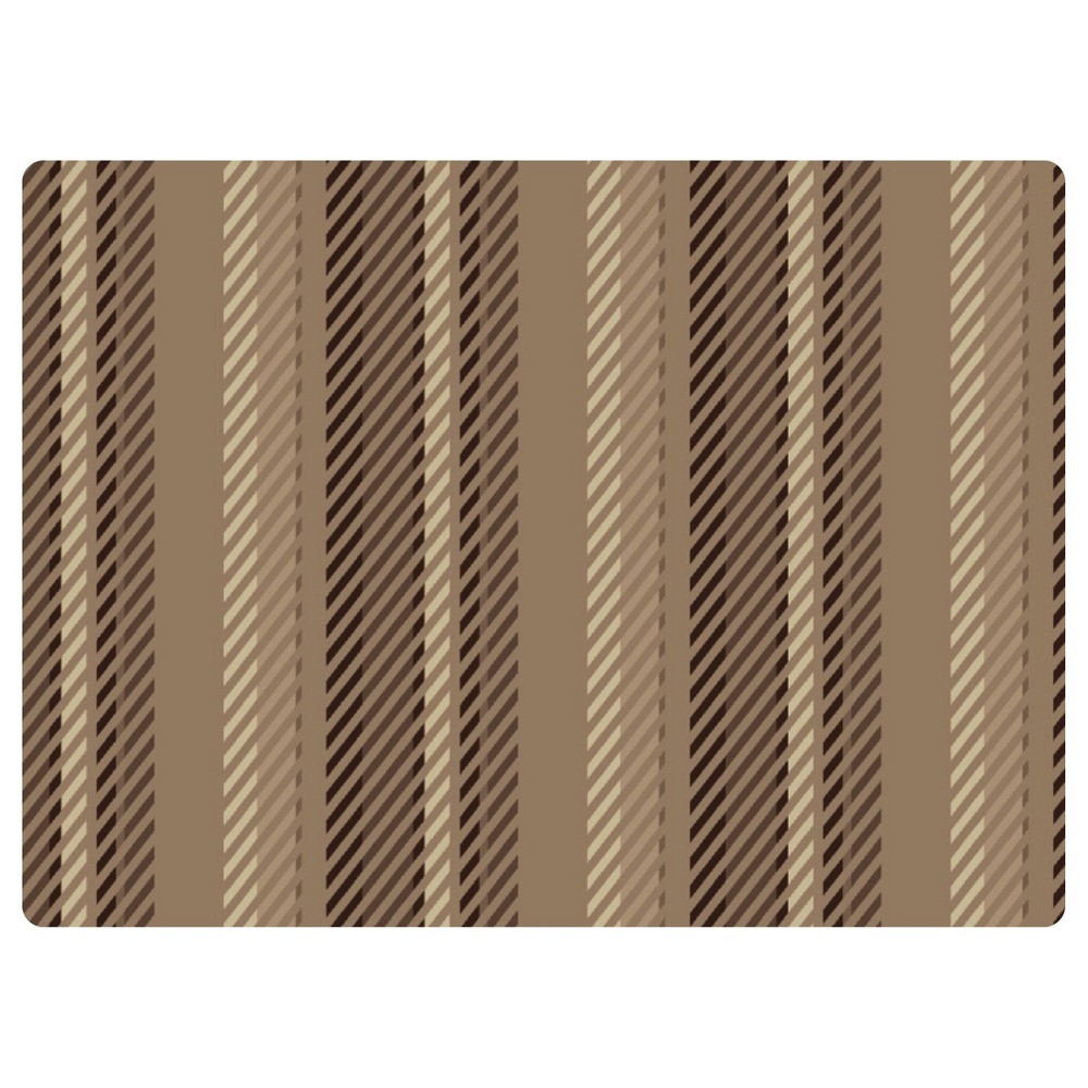 Photos - Other Textiles Bungalow Flooring 3'x4' Stripe 9 to 5 Desk Chair Mat Brown  