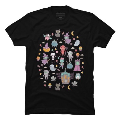 Men's Design By Humans Cute Halloween By kostolom3000 T-Shirt
