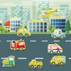 Picasso-TILES 8 PC Metro City Vehicle Themed, Magnetic Tiles, Building Blocks, STEM Toys for Kids 3+ - 3 of 4