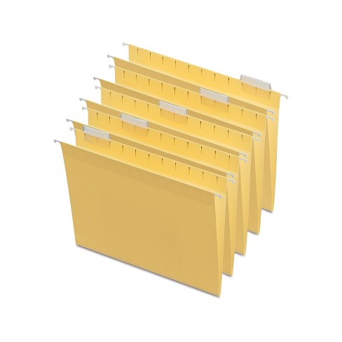 Myofficeinnovations Hanging File Folders 5-tab Letter Size Yellow 25/box  (163519) : Target