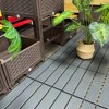 44 square interlocking terrace deck tiles, slotted waterproof outdoor all-weather use of polypropylene tiles - 2 of 4