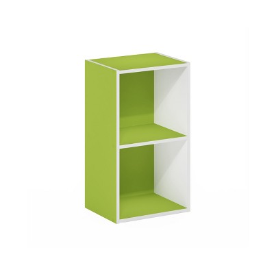 HOMLUX 2-Cube Bookcase Floor Open Wooden Storage Bookshelf Toy Organizer, Multiple Colors