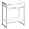 Gulches Contemporary Accent Table with Glossy White Finish and Storage Drawer - 2 of 4