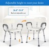 Adjustable Shower Chair with Padded Armrests & Back - 350 lb Capacity Bath Seat, Non-Slip Shower Stool for Elderly/Disabled, Height Adjustable - 2 of 4