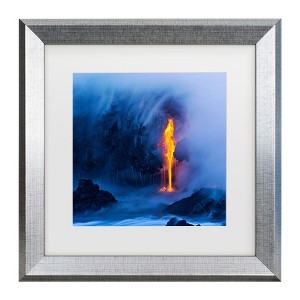 Trademark Fine Art - Miles Morgan Electric Blue Matted Framed Art - 1 of 4