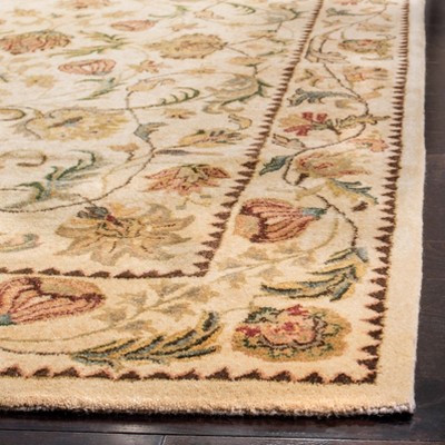 Ivory Rectangular Hand-Tufted Wool Area Rug