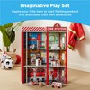 Best Choice Products 32in Kids 3-Story Pretend Wooden Fire Station Play Set Toy, w/ 2 Vehicles, 12 Accessories, 5 Rooms - image 2 of 4