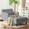 Mjkone 37'' Ice Velvet Chaise Lounge Sofa Couch - 2 of 4