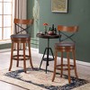 Costway Set of 2 Bar Stools Swivel 29.5'' Dining Bar Chairs with Rubber Wood Legs - image 2 of 4