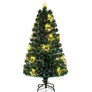 Resenkos 5-Ft Pre-Lit Artificial Christmas Tree with Included Star Tree Topper - Green - 1 of 4