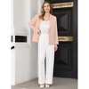 INSPIRE CHIC Women's Notch Lapel Long Sleeve with Brooch Business Work Blazer - 3 of 4