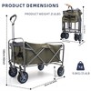 Collapsible Foldable Wagon, Portable Collapsible Wagon Carts, Beach Large Capacity Heavy Duty Folding Wagon For Sports, Shopping, Camping, Hiking - 3 of 4
