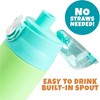 Bentology Stainless Steel 13oz Insulated Water Bottle - Reusable Spill Proof BPA-Free, Fits in Most Lunch Boxes - Keeps Drinks Colder - Green & Teal - 4 of 4