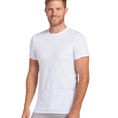 Jockey Men's Slim Fit Cotton Stretch Crew Neck T-shirt - 2 Pack S White ...