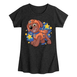Girls' - Paw Patrol - Zuma Sketch Fitted Short Sleeve Graphic T-Shirt - 1 of 4