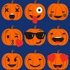 Women's Design By Humans Halloween Pumpkins Emoji By honeytree Racerback Tank Top - 2 of 3