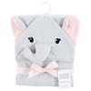 Hudson Baby Unisex Baby Cotton Animal Face Hooded Towel, Dreamy Elephant Girl, One Size - 2 of 2