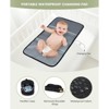 Diaper Bag, Large Baby Tote with Changing Pad and First Aid Bag, Black/Beige/Brown - 2 of 4