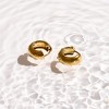 EVRY JEWELS WATERPROOF Gold or Silver Plated Stainless Steel Chunky Mini Hoop Earrings - 3 of 4