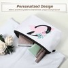 Unique Bargains Large Capacity Zipper Personalized Small Makeup Bag White - 3 of 4