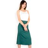 Anna-Kaci Women's Satin Midi Skirt With A-Line Silhouette And Elastic Waistband - 3 of 4