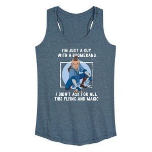Women's - Avatar: The Last Airbender - Boomerang Guy Graphic Racerback Tank - 1 of 4