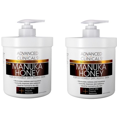 Advanced Clinicals Manuka Honey Anti-Aging Body Cream for Dry Skin and Moisturizing, 16 Oz - image 1 of 4